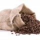 Coffee bean sack with roasted beans